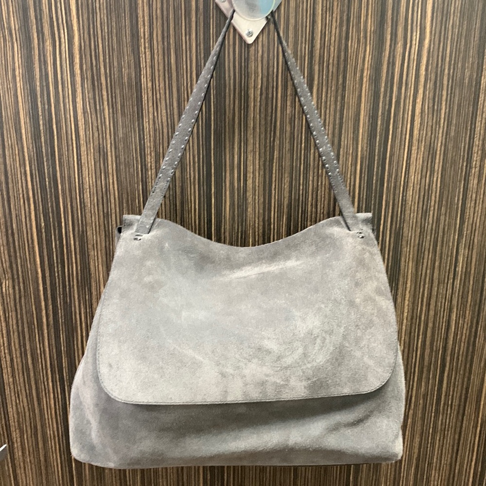 The Row Top-Handle 14 Suede Satchel